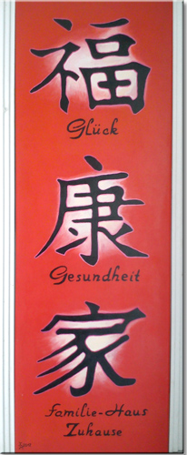 Chinesische Glckssymbole 30 x 90